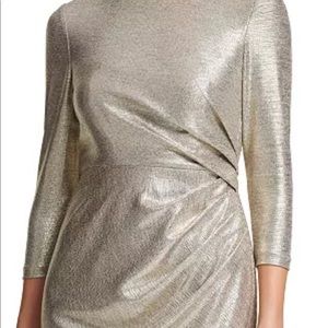 Auth Vince Camuto Silver Metallic Dress Size 8